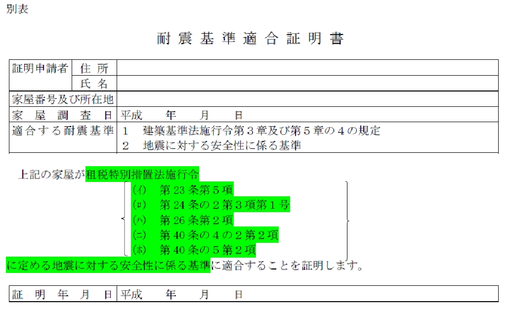 3種類の 耐震基準適合証明書 戸建てリノベinfo